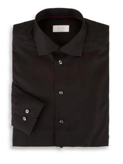 Shop Eton Contemporary-fit Solid Dress Shirt In Black
