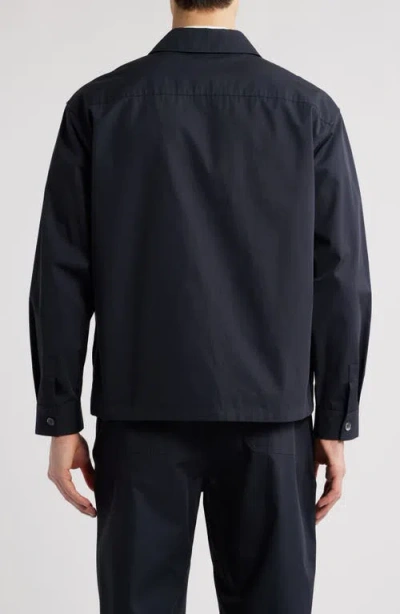 Frame Double Pocket Overshirt In Blue
