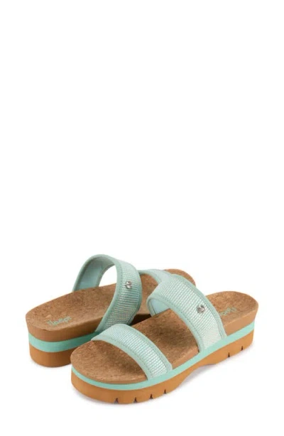 Floopi Knit Platform Slide Sandal In Multi