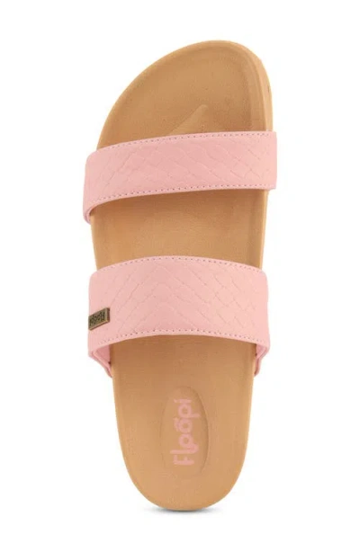 Floopi Double Strap Slide Sandal In Pink