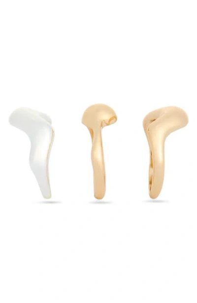 Leith 3-pack Wavy Assorted Rings In Gold