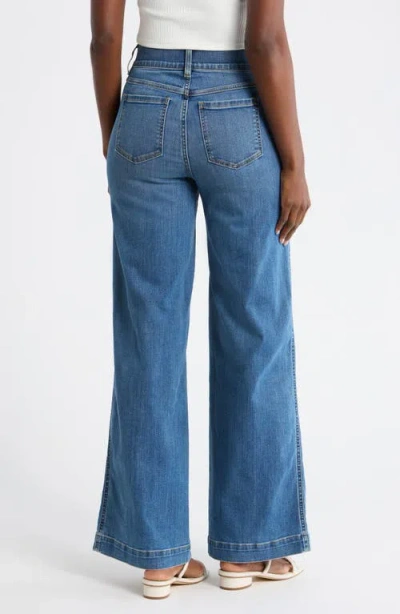 Spanx ® Wide Leg Pull-on Jeans In Blue