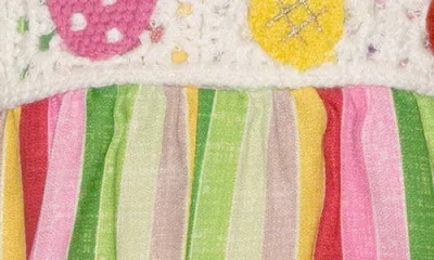 Iris & Ivy Fruit Crochet Romper In Multi