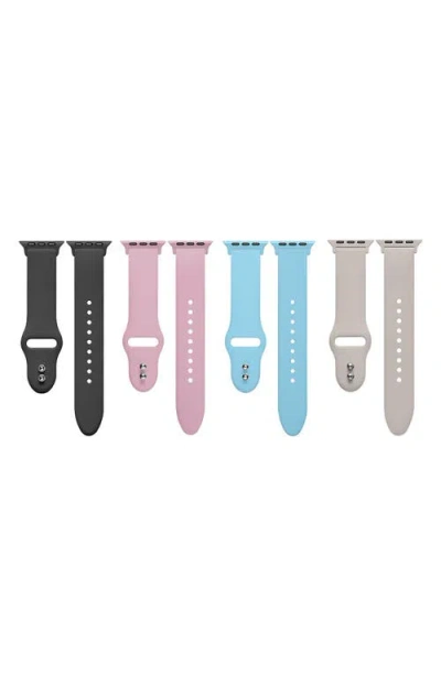 Posh Tech 4-pack Silicone Watchbands In Multi