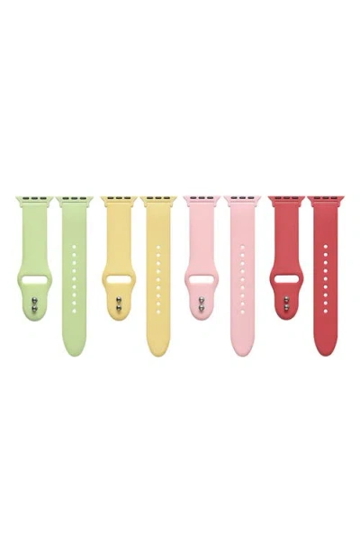 Posh Tech 4-pack Silicone Watchbands In Multi