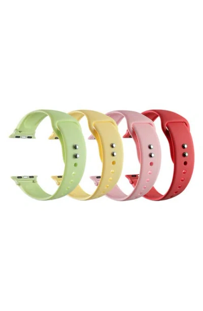 Posh Tech 4-pack Silicone Watchbands In Multi