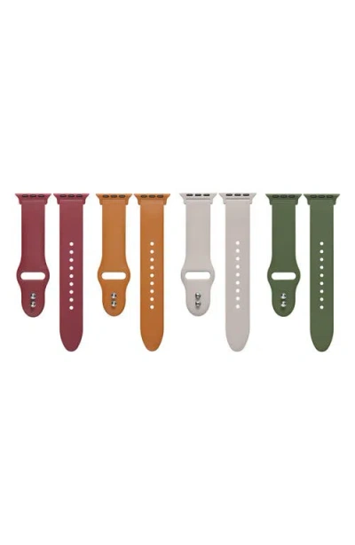 Posh Tech 4-pack Silicone Watchbands In Multi