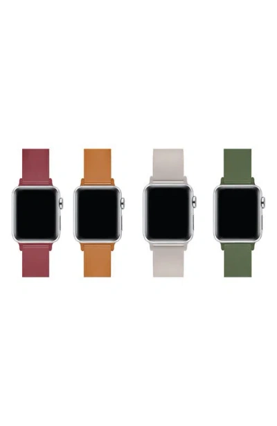 Posh Tech 4-pack Silicone Watchbands In Multi