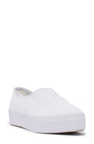 Keds ® Point Platform Slip-on Sneaker In White