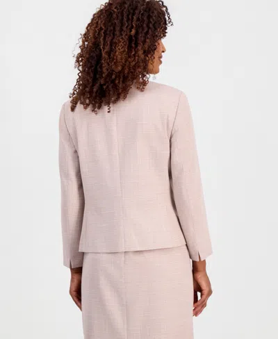 Kasper Women's Collarless Open-front Jacket In Neutral