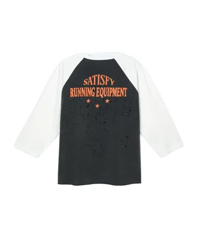 Satisfy Mothtech Distressed Three-quarter Sleeve T-shirt In Multi