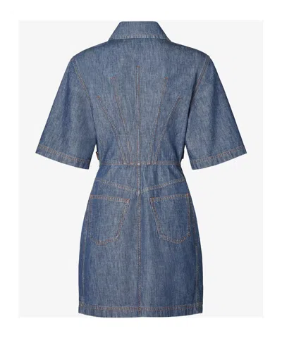 Fendi Abito Chambray In Blue