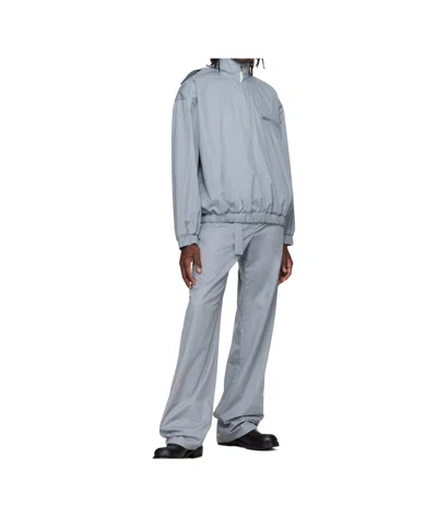 Rier Belt Loop Casual Pants In Blue
