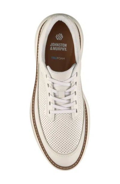 Johnston & Murphy Men's Stretch Lace-up Sneakers In White