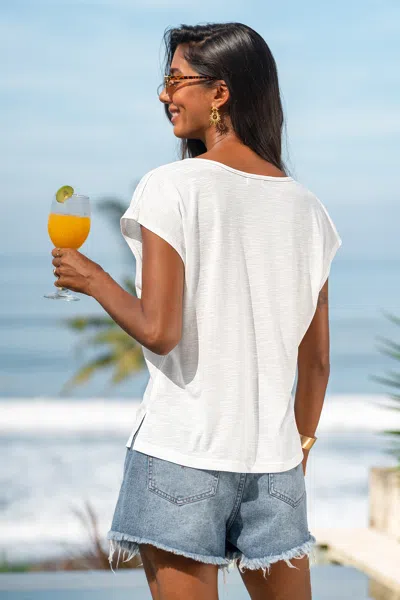 Cupshe Heritage White Tee In White