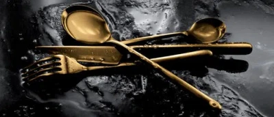 Mepra Linea Flatware Set In Gold
