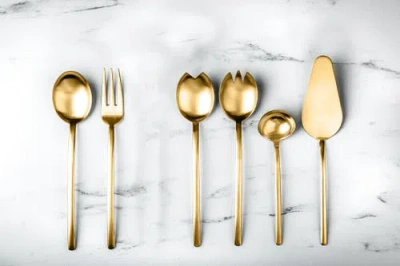 Mepra Due Flatware Set In Gold