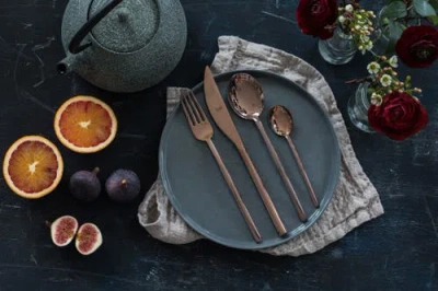 Mepra Due Flatware Set In Brown
