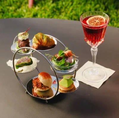 Mepra Giotto Micro Serving Presentoire In Silver