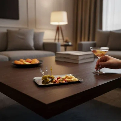 Mepra Uno Rectangular Serving Tray In Silver