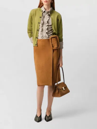 Ami Alexandre Mattiussi Green Wool Crewneck Ami De Coeur Cardigan Green In Gold