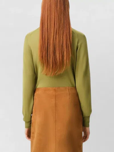Ami Alexandre Mattiussi Green Wool Crewneck Ami De Coeur Cardigan Green In Gold