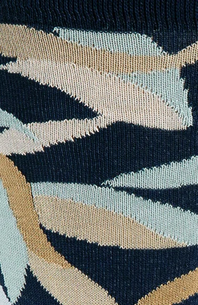 Bugatchi Leaf Print Mercerized Cotton Blend Dress Socks In Multi