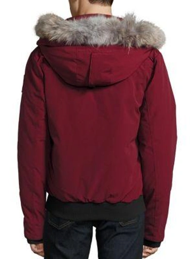 Shop Canada Goose Borden Fur-trimmed Puffer Jacket In Military Green