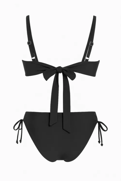Limeapple Stripe Twist Knot Bikini In Multi