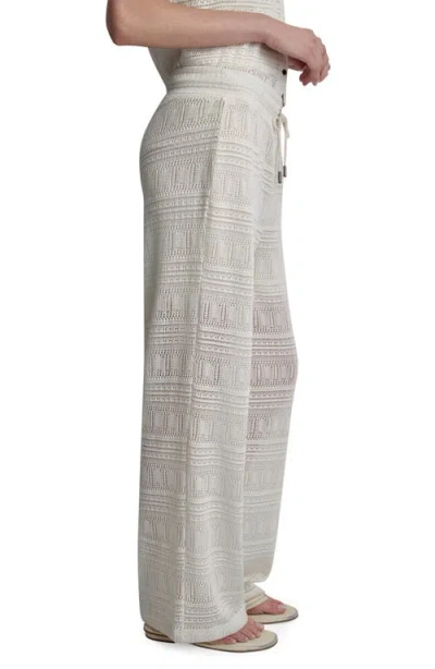 Dkny Open Stitch Drawstring Pants In Gray