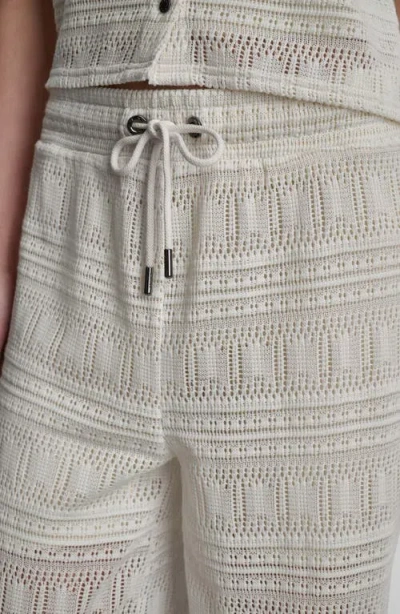 Dkny Open Stitch Drawstring Pants In Gray