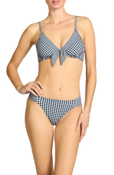 Robin Piccone Brigitte Tie Front Underwire Bikini Top In Multi