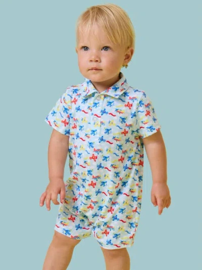 Ruggedbutts Performance Polo Romper In Multi