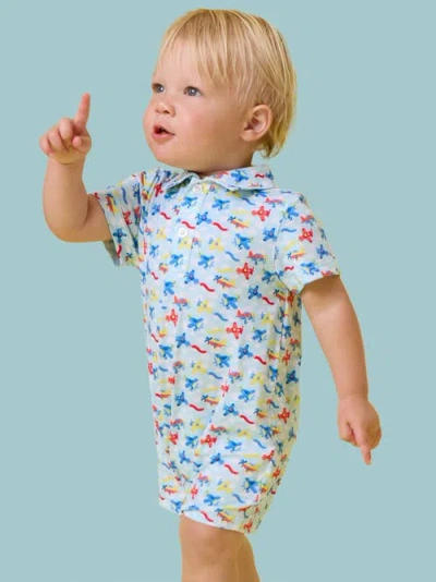 Ruggedbutts Performance Polo Romper In Multi