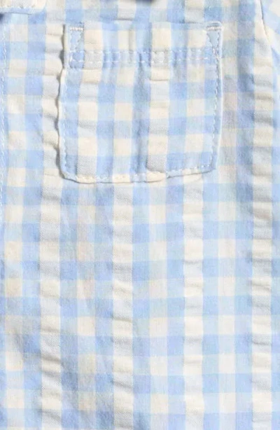 Little Planet Gingham Gauze Romper In Multi