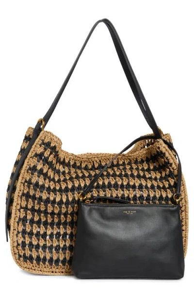 Rag & Bone Large River Raffia Tote In White