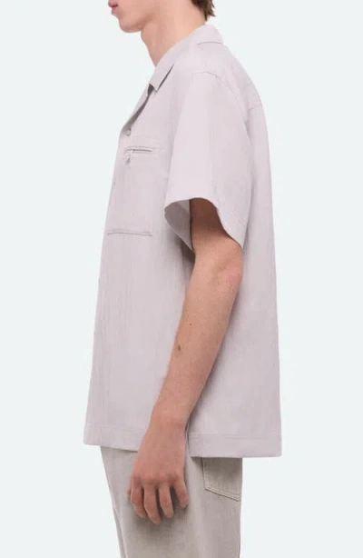 Helmut Lang Solid Camp Shirt In Purple
