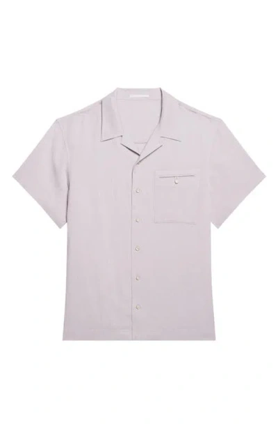 Helmut Lang Solid Camp Shirt In Purple