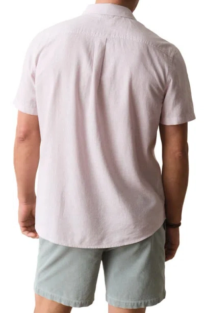 Marine Layer Better-than-linen Hemp Blend Short Sleeve Button-up Shirt In Multi