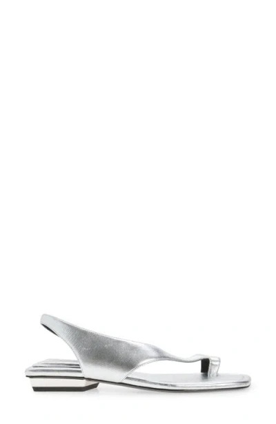 Rag & Bone Live Flat Sandal In Silver