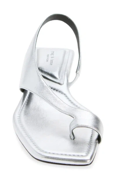 Rag & Bone Live Flat Sandal In Silver