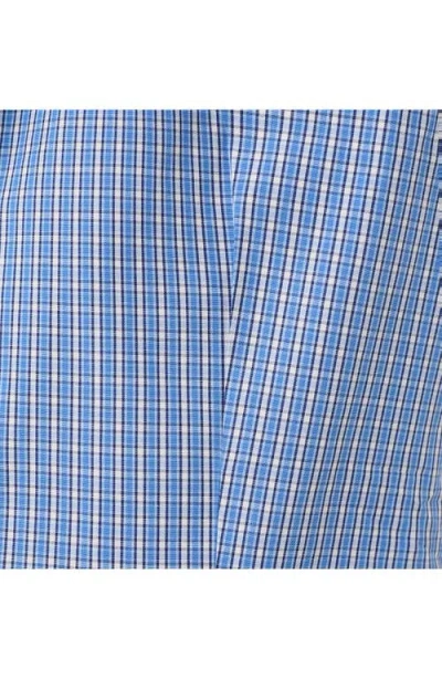 Mango Check Crop Shirt In Blue