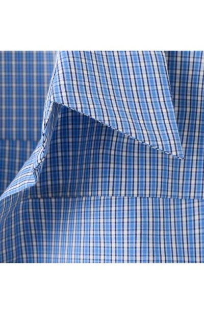 Mango Check Crop Shirt In Blue