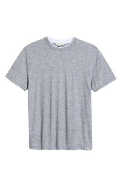 Ag Como Double Layer Crewneck T-shirt In Gray