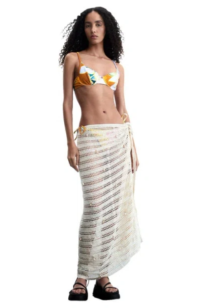 Desigual Printed Triangle Bikini Top In Multi