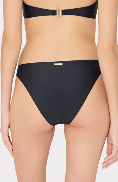 Milly Solid Margot Bikini Bottoms In Black