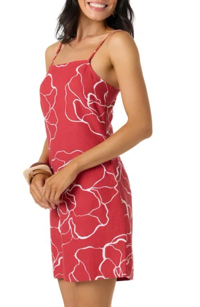O'neill Cecilia Floral Print Sleeveless Minidress In Brown