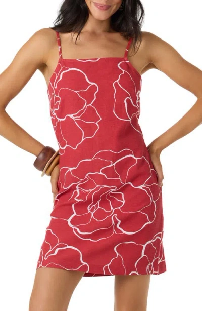 O'neill Cecilia Floral Print Sleeveless Minidress In Brown