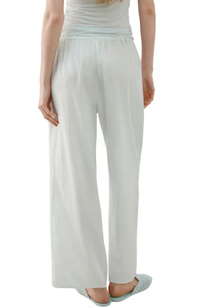Mango Flowy Pajama Pants In Blue