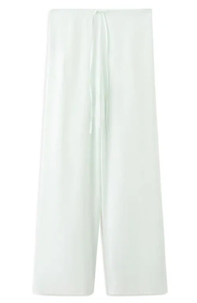 Mango Flowy Pajama Pants In Blue